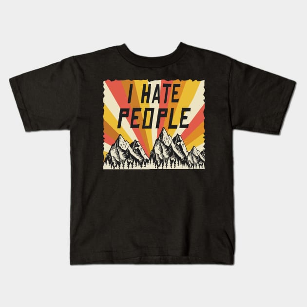 i hate people retroVintaged Kids T-Shirt by joyTrends